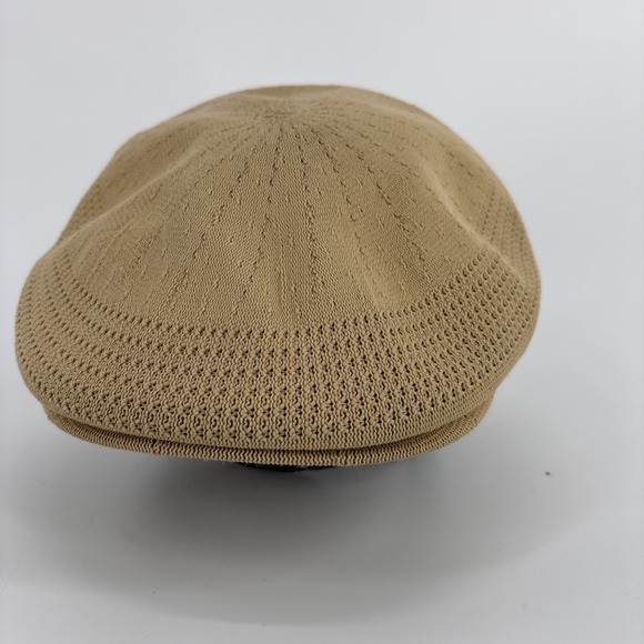 KANGOL Tropic Ventair 504 Mens Khaki Hat Flat Cap Flex - Picture 2 of 8